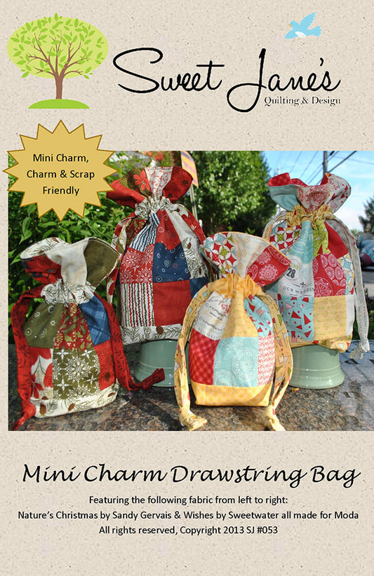 Mini Charm Drawstring Bag Pattern